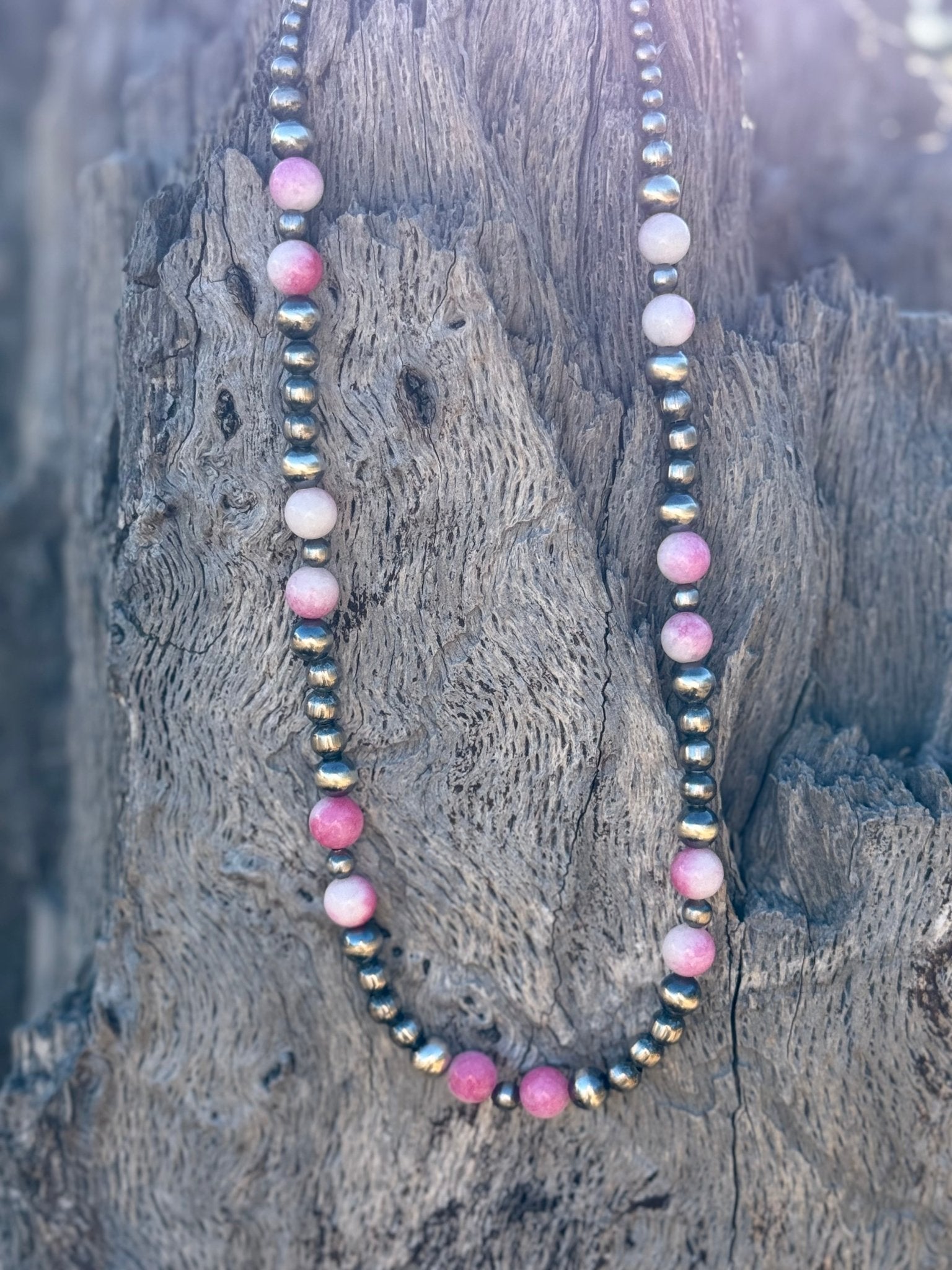 Wild Junkie Desert Rose Beaded Necklace — main product shot