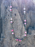 Wild Junkie Sterling Silver Desert Rose Beaded Necklace — main product shot