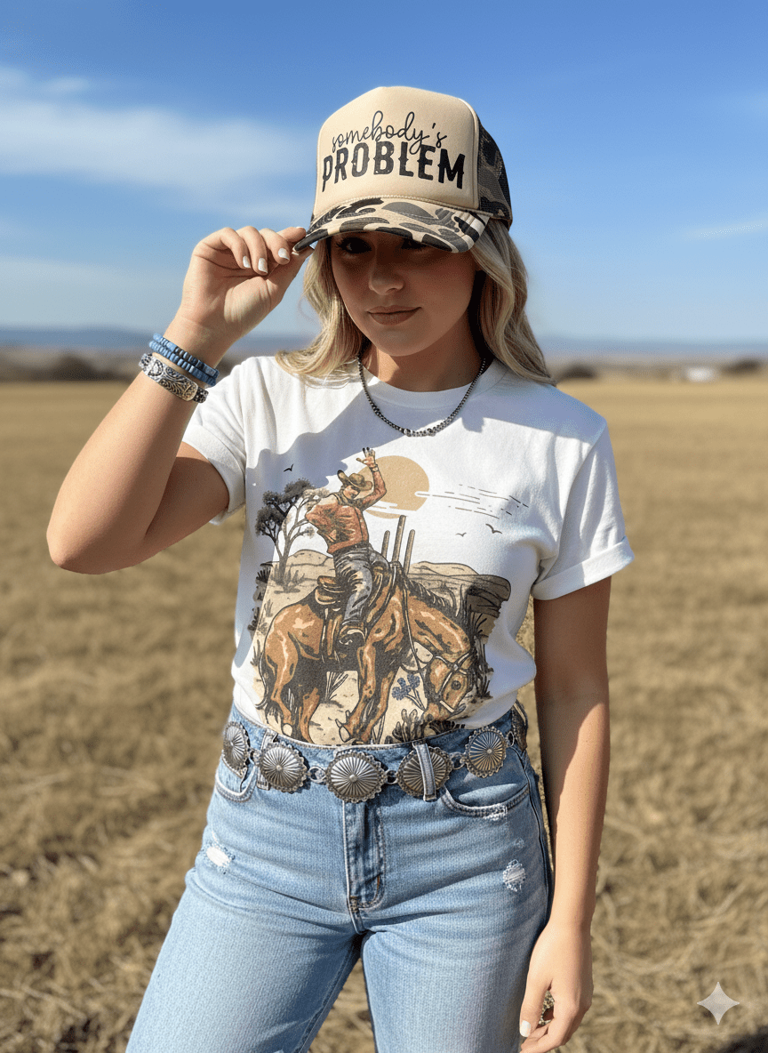 Wild Junkie Desert Spirit Graphic Tee — Wild Junkie branding close-up