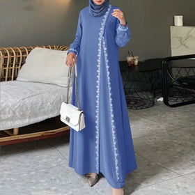 Designer Casual Abaya With Lace Detailing (MA146)