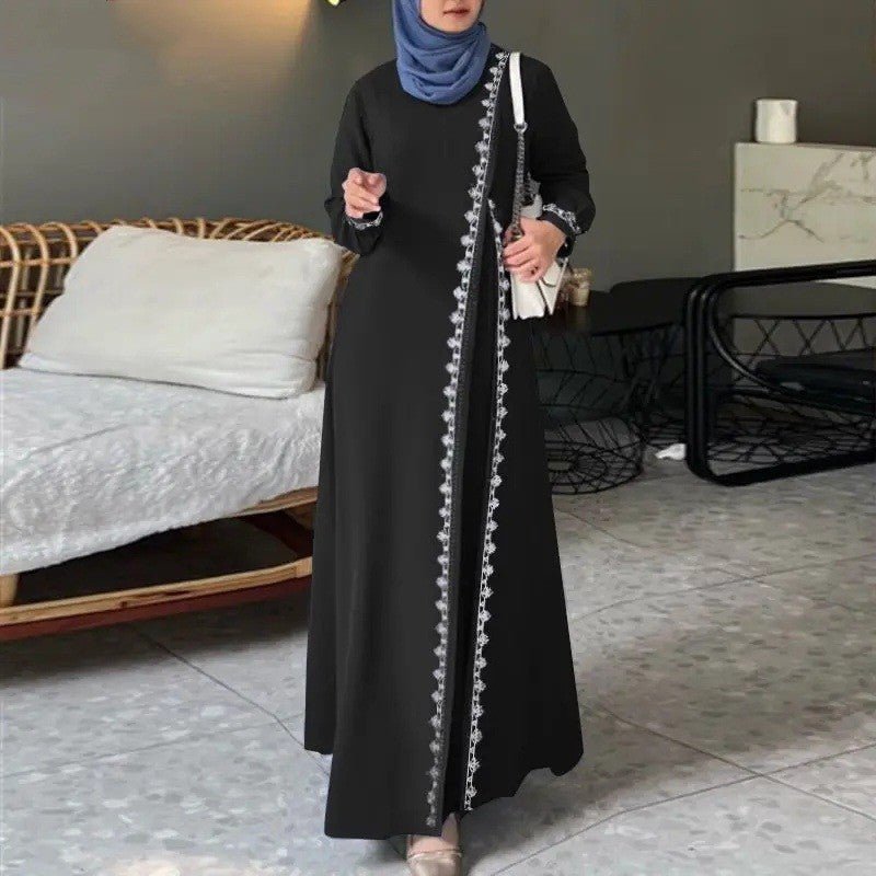 Mariam's Collection Designer Casual Abaya With Lace Detailing (MA146) — lifestyle worn / used context