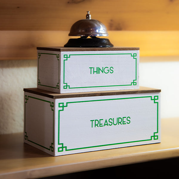 Decor Steals Green & White Desktop Organizer, Choose Your Style — side view
