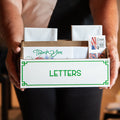 Decor Steals Green & White Desktop Organizer, Choose Your Style — back view