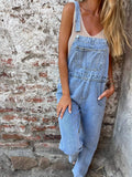 Adjustable Straps Denim Overalls