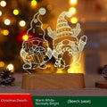 MANDOTOS Christmas 3D LED Acrylic Night Light Ornament Festive Holiday Decor Gift Idea For Kids