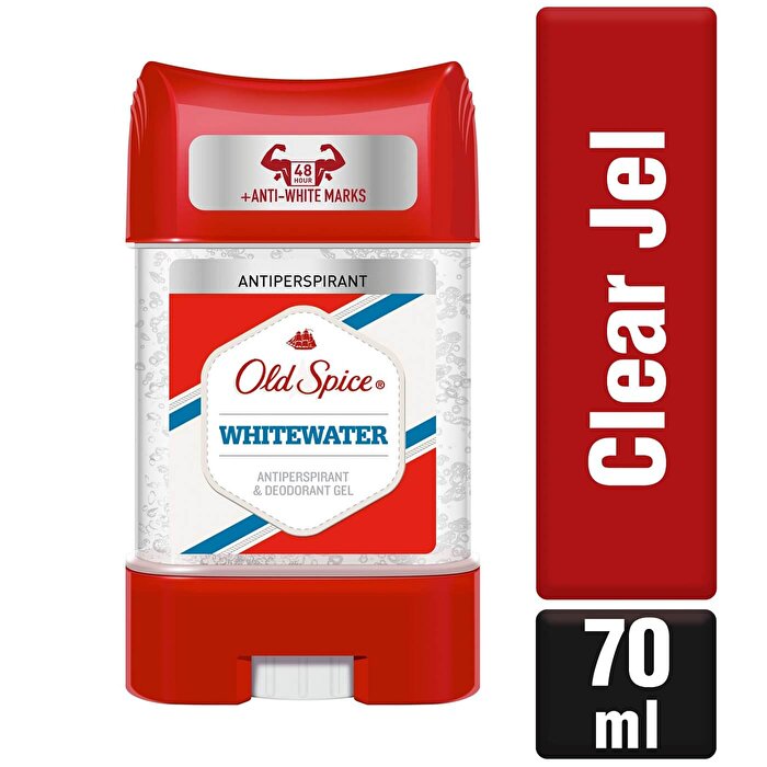 Old Spice Whitewater Clear Gel Roll-On Deodorant for Men - 70 ml, Invisible Protection & Fresh Scent