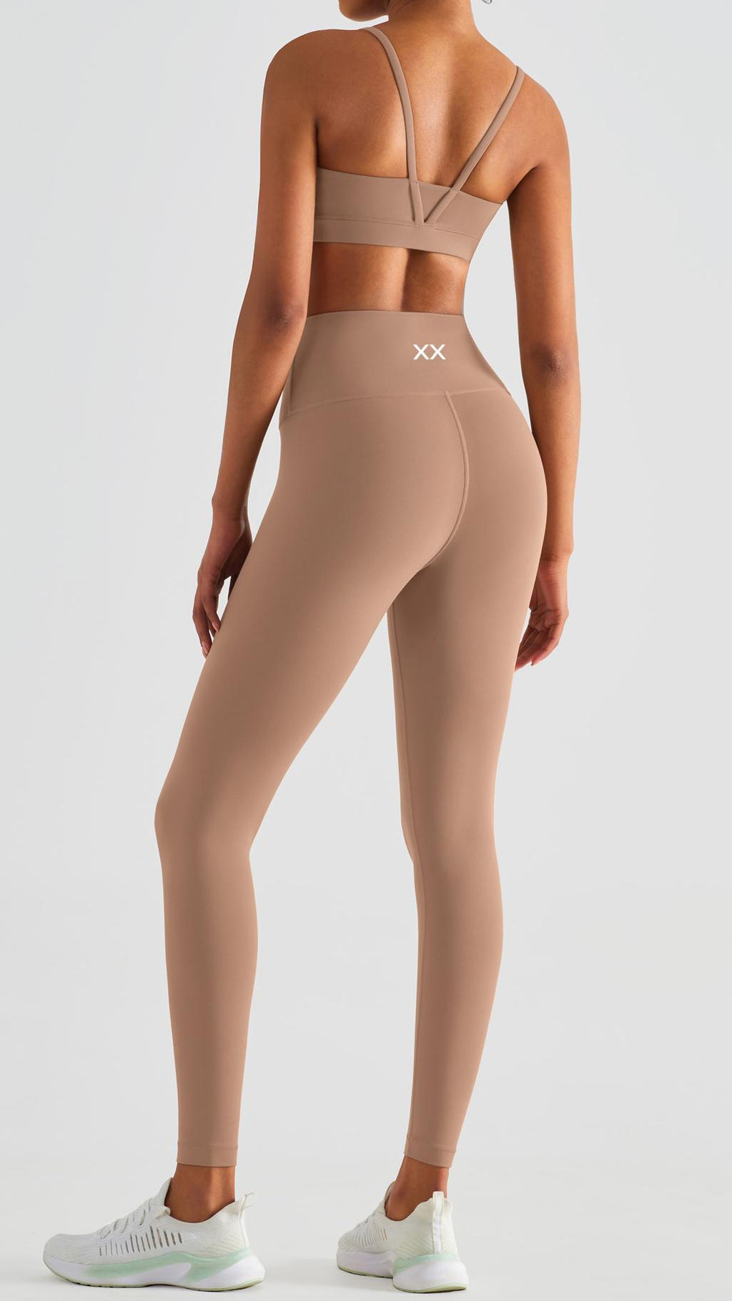 BLACKOUT BARBELL Echo Bra (Light Brown) — detail and construction