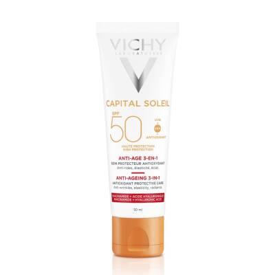 Vichy Capital Soleil SPF 50+ High Protected Anti -Aging Facial Sun Cream