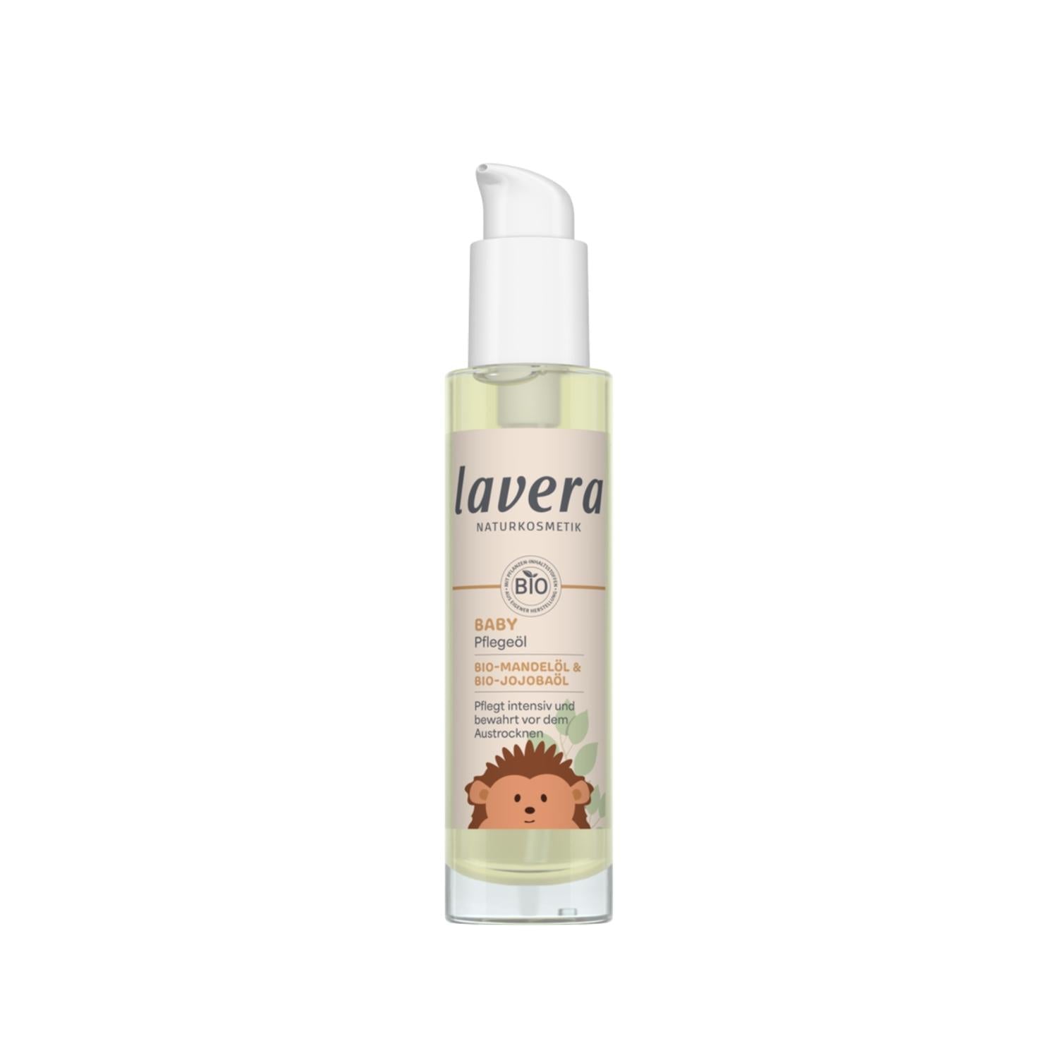 Lavera Baby Nourishing Oil 3.38 fl oz - Natural & Gentle Moisture for Baby & Child's Delicate Skin, Massage Oil