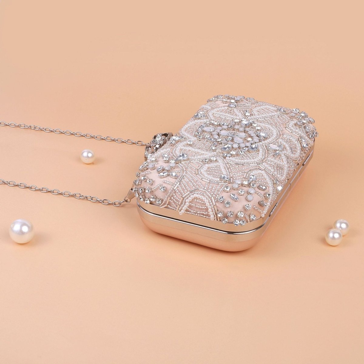 Mariam's Collection Diamond Embellished Beaded Evening Clutch Bag (MAC302) — product category context