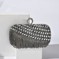 Mariam's Collection Diamond-Studded Party Clutch Versatile Layered Crystal Evening Bag (MAC283) — detail shot 6
