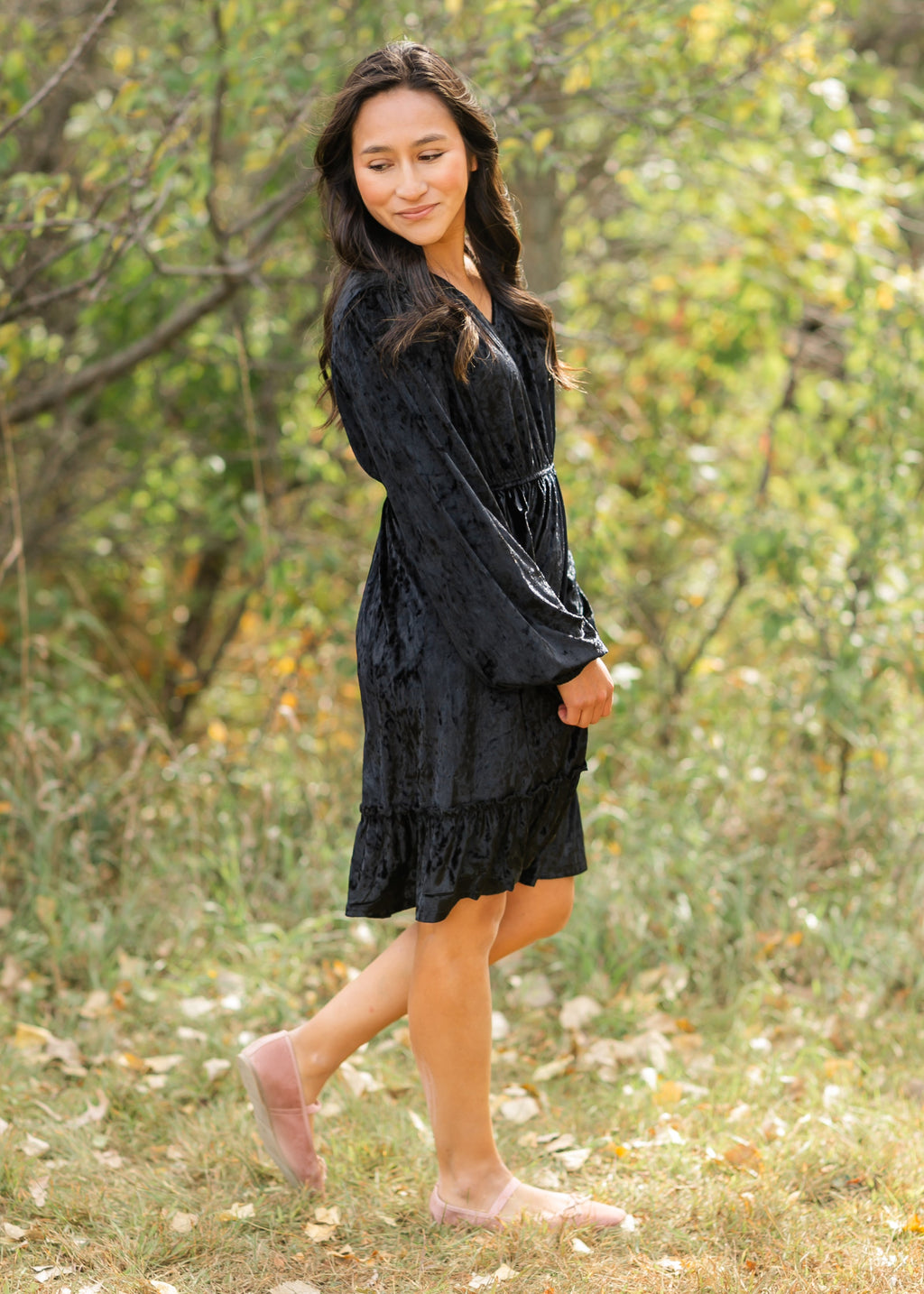 Inherit Co. Diana Velvet Midi Dress - FINAL SALE — flat-lay composition
