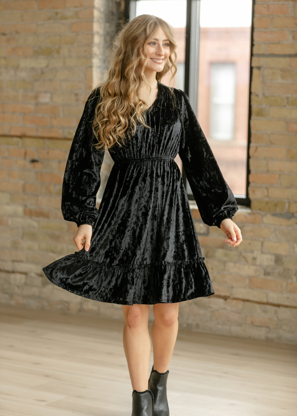 Inherit Co. Diana Velvet Midi Dress - FINAL SALE — detail close-up