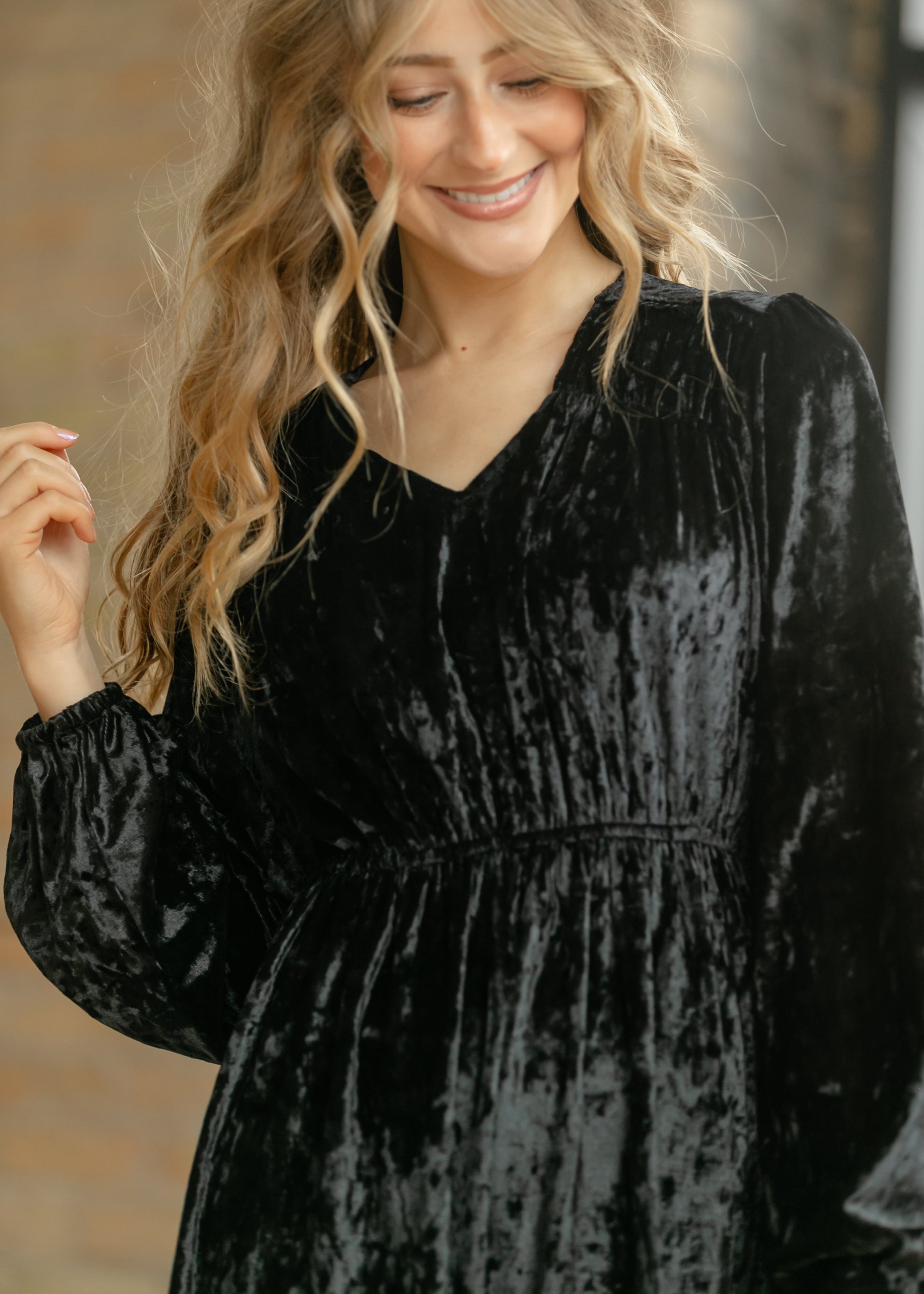 Inherit Co. Diana Velvet Midi Dress - FINAL SALE — side view