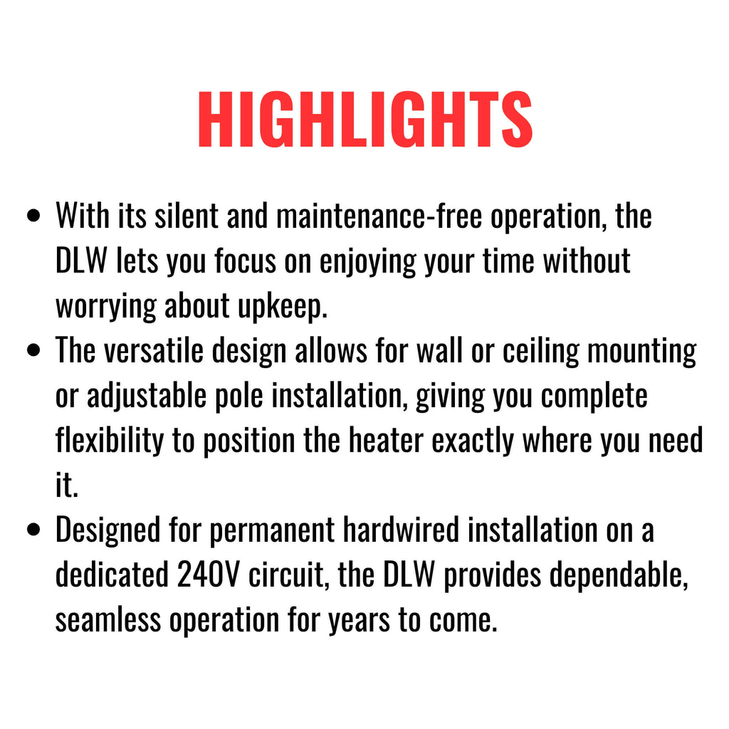 Dimplex DLW 70-Inch Noiseless Radiant Electric Heater For Outdoor And Indoor, 3200W [DLW3200W24] (SAK15698) – SAKSBY WHOLESAL