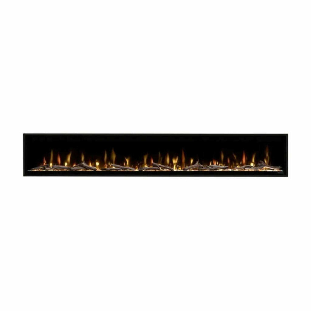 Dimplex Ignite Evolve Built-In Frosted Tumbled Glass Linear Electric Fireplace With Heat Boost System & Trim Kit (SAK59214) –