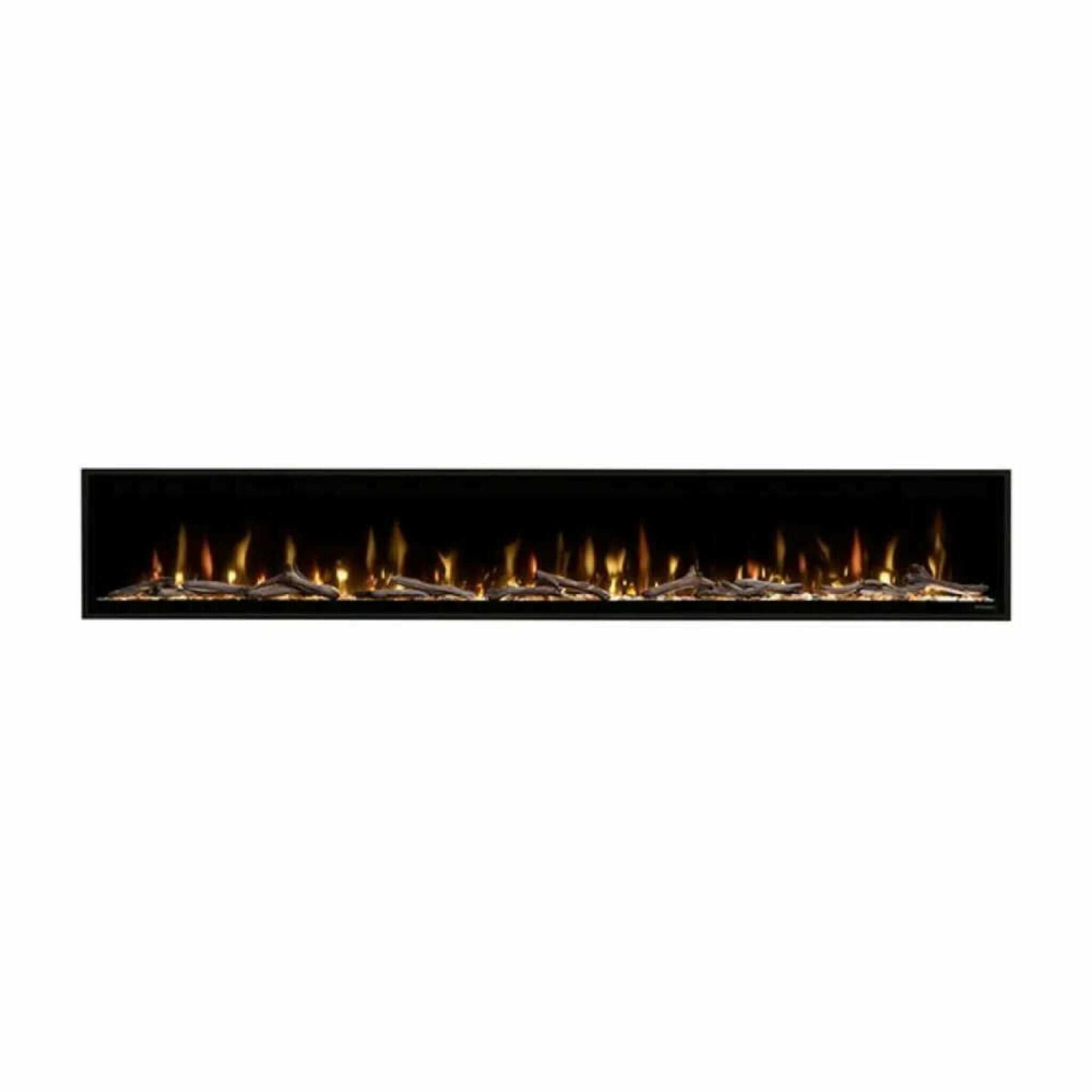 Dimplex Ignite Evolve Built-In Frosted Tumbled Glass Linear Electric Fireplace With Heat Boost System & Trim Kit (SAK59214) –