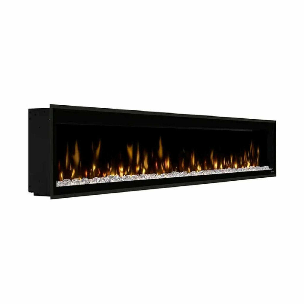 Dimplex Ignite Evolve Built-In Frosted Tumbled Glass Linear Electric Fireplace With Heat Boost System & Trim Kit (SAK59214) –