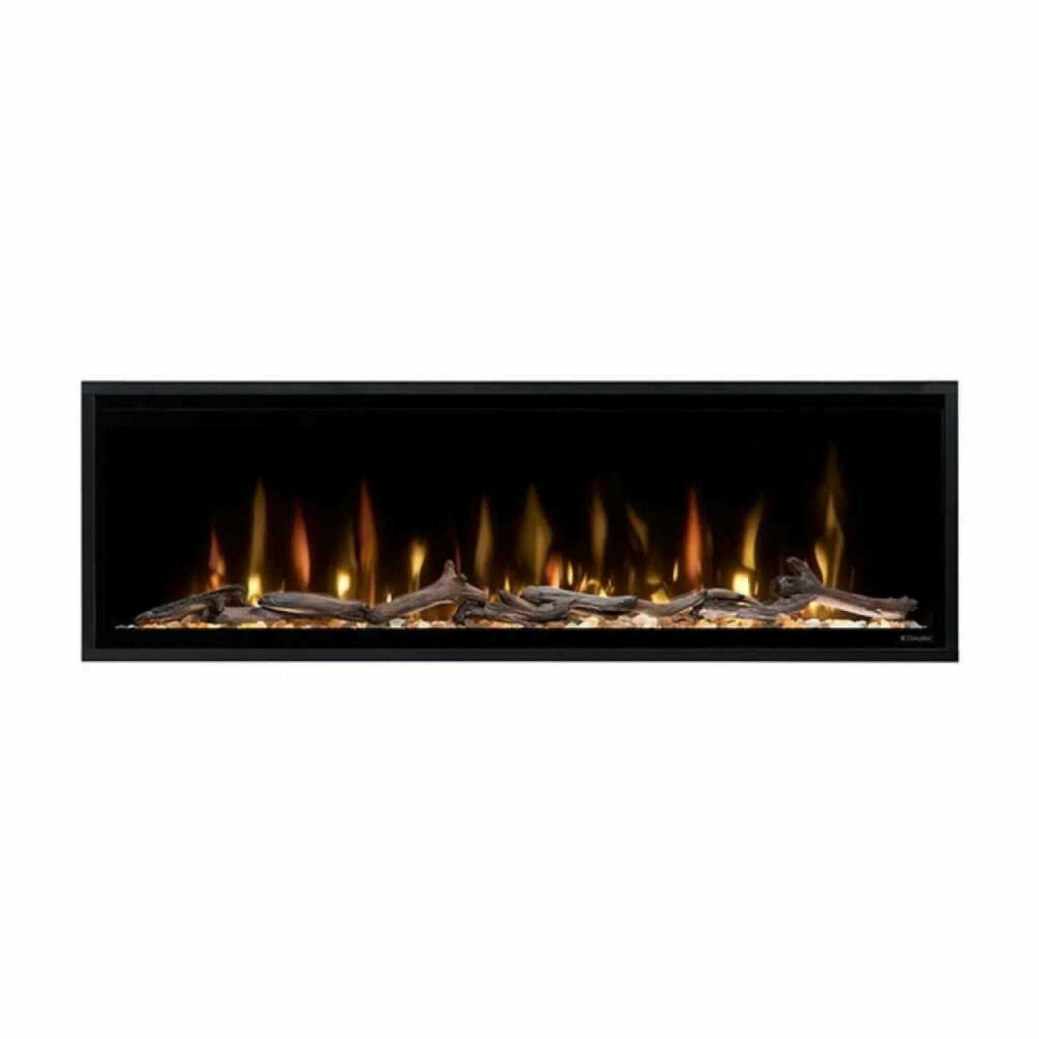 Dimplex Ignite Evolve Built-In Frosted Tumbled Glass Linear Electric Fireplace With Heat Boost System & Trim Kit (SAK59214) –