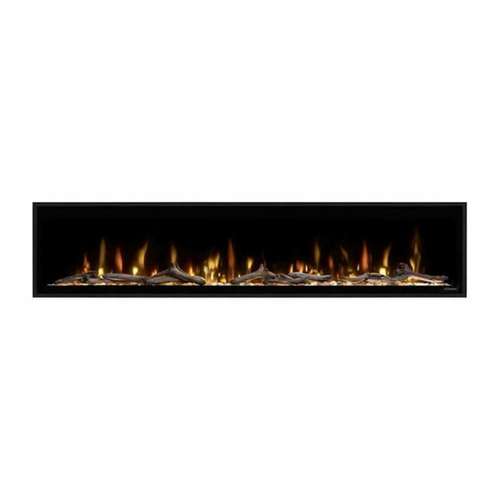Dimplex Ignite Evolve Built-In Frosted Tumbled Glass Linear Electric Fireplace With Heat Boost System & Trim Kit (SAK59214) –