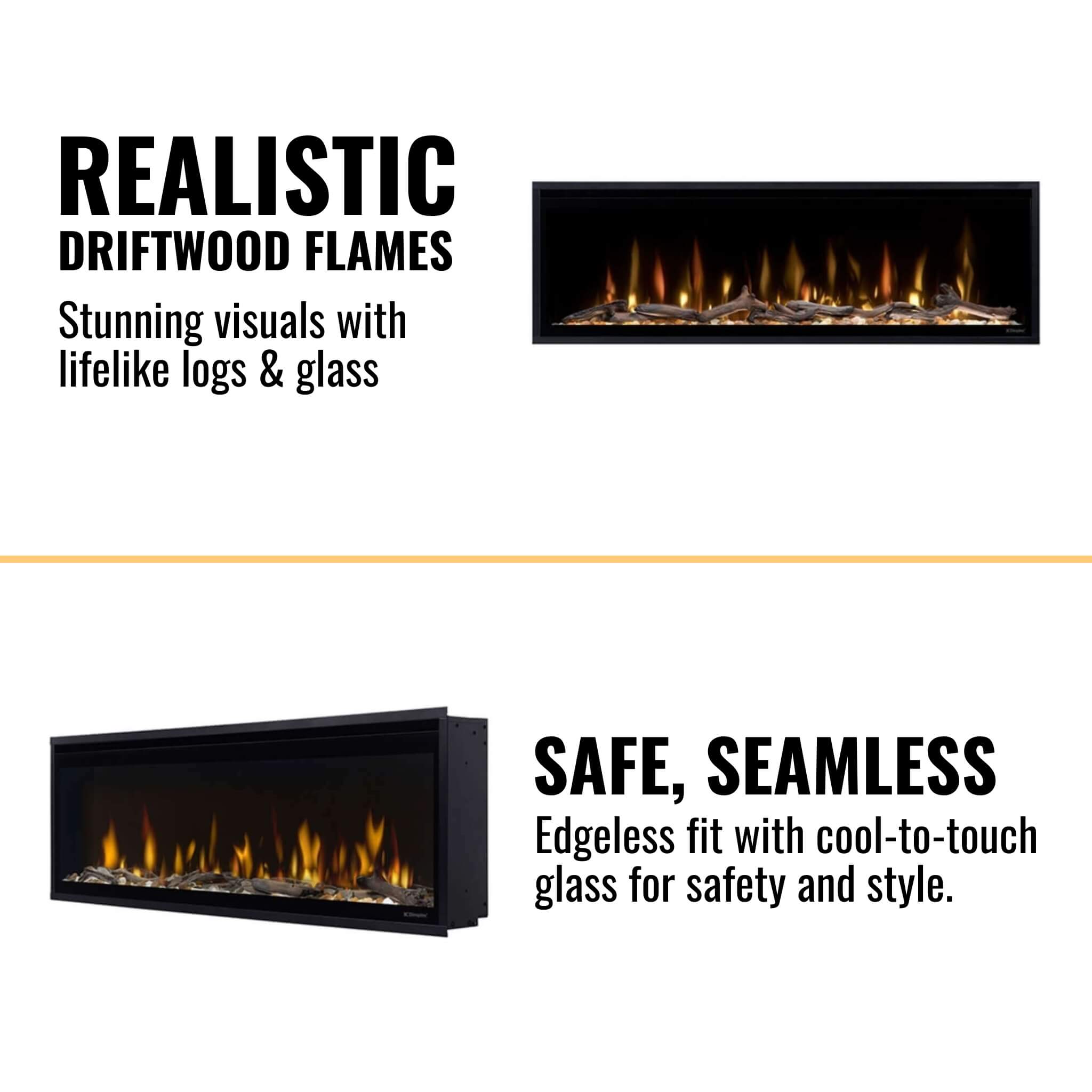 Dimplex Ignite Evolve 50-Inch Premium Built-In Linear Electric Fireplace With Trim Kit [500002573] (SAK34812) – SAKSBY WHOLES