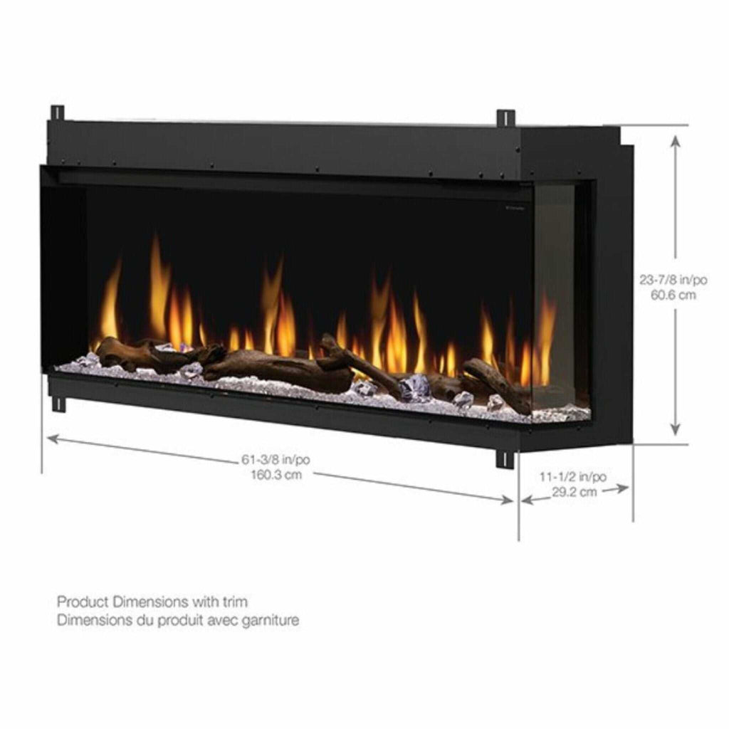 Dimplex IgniteXL Bold 60-Inch Built-In Linear Modern Electric Fireplace With Multi Colored Flames [XLF6017-XD] (SAK90413) – S
