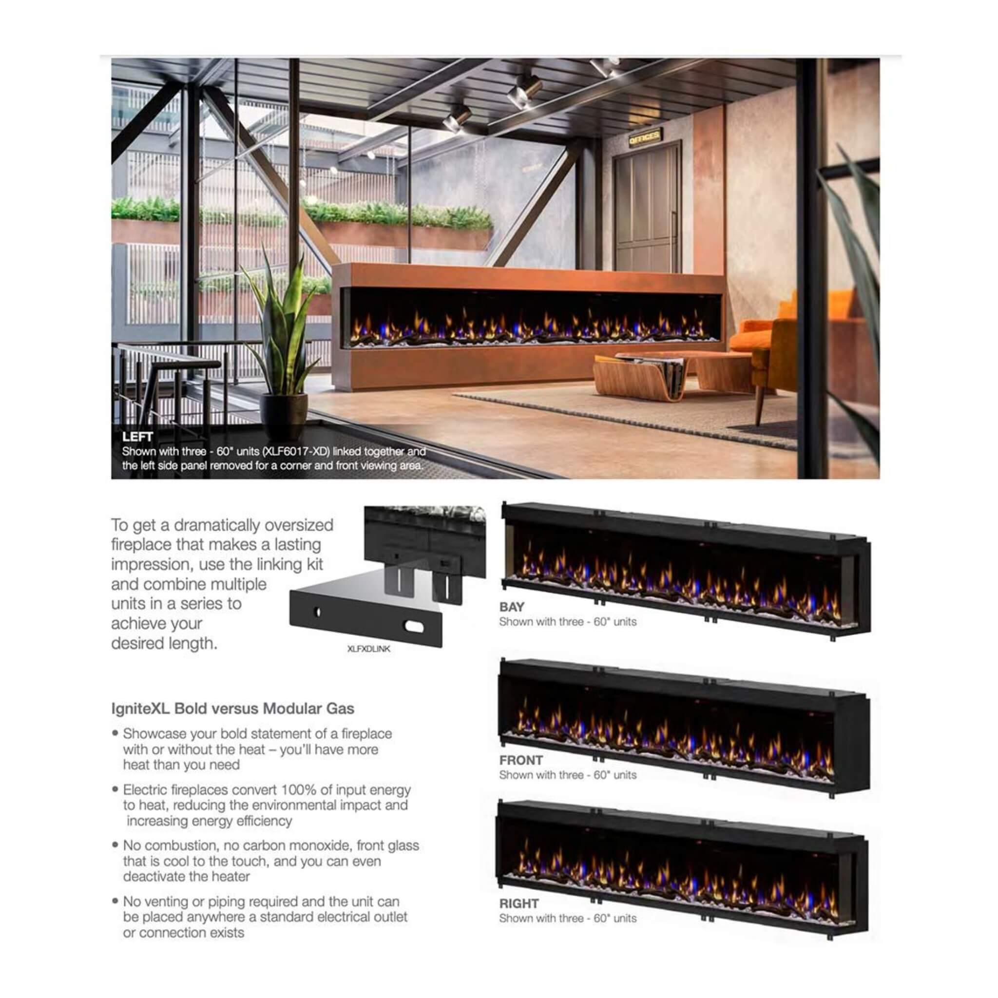 Dimplex IgniteXL Bold 74-Inch Deep Built-In Linear Electric Fireplace [XLF7417-XD] (SAK78959) – SAKSBY WHOLESALE, view 13