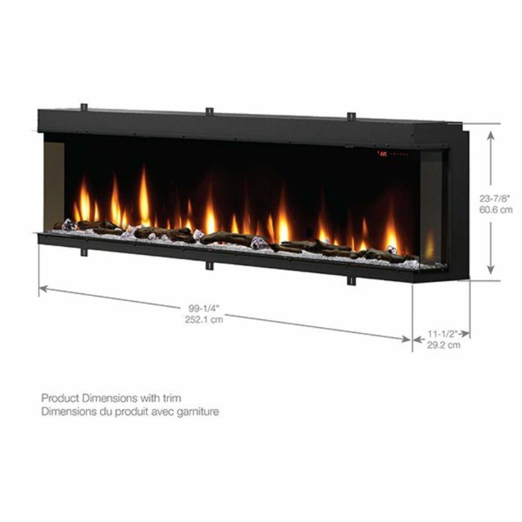 Dimplex IgniteXL Bold 100-Inch Smart Linear Multi Side View Built-In Electric Fireplace [XLF10017-XD] (SAK72359) – SAKSBY WHO