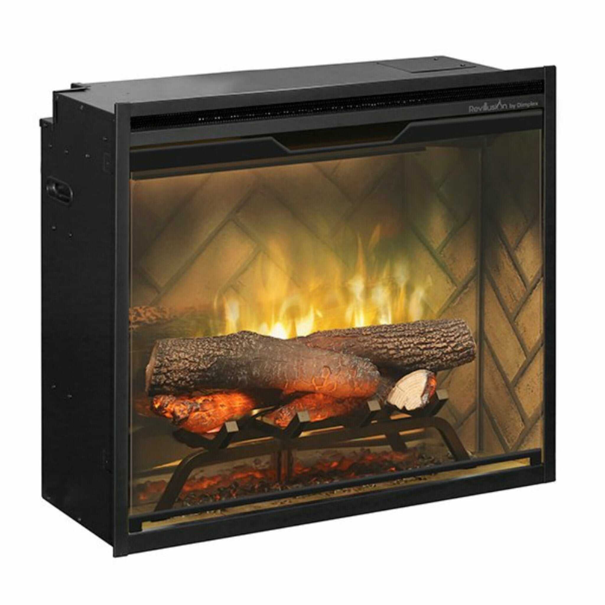 Dimplex Revillusion Herringbone Brick Built-In Electric Firebox With Front Glass [RBF30/36/42] (SAK12893) – SAKSBY WHOLESALE,