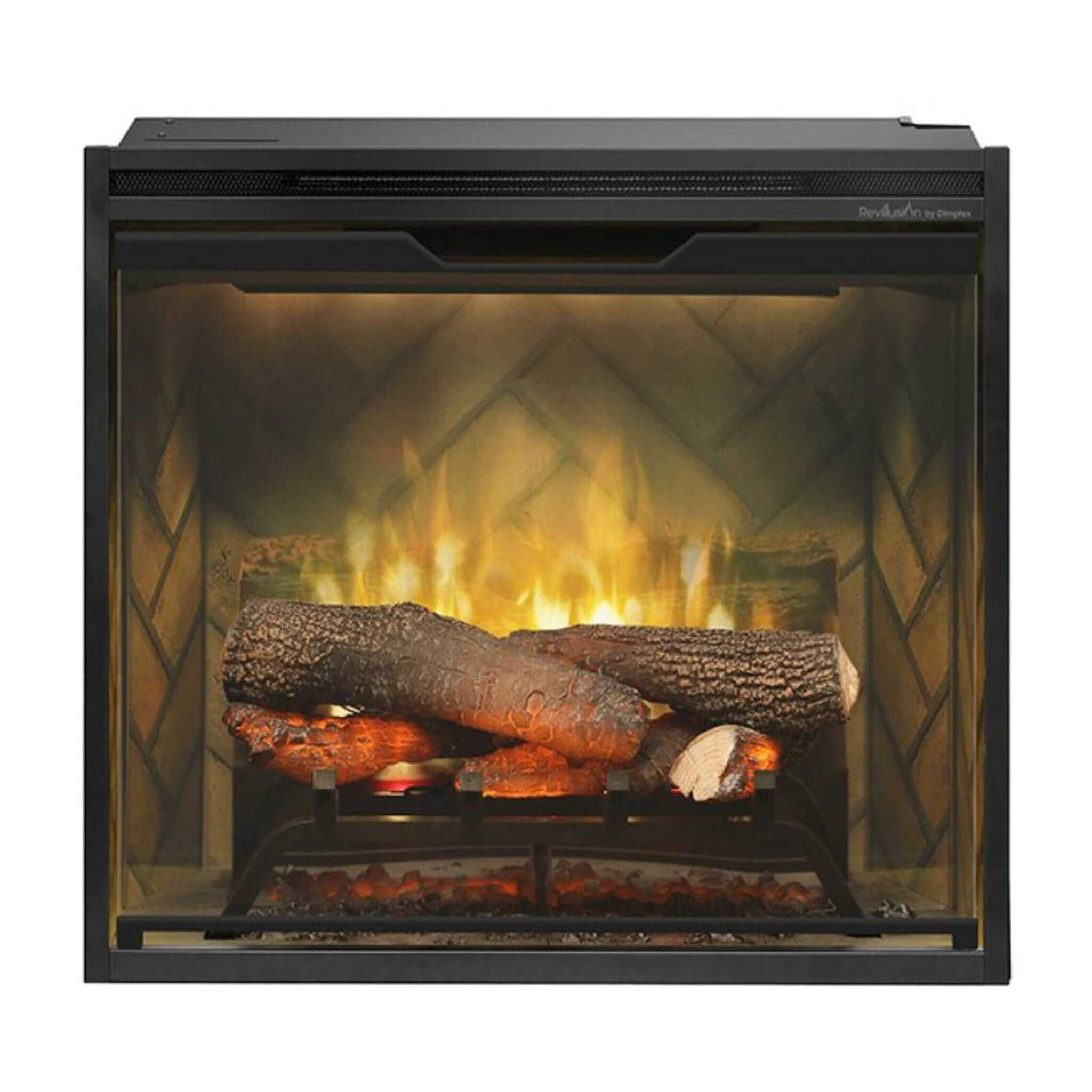 Dimplex Revillusion Herringbone Brick Built-In Electric Firebox With Front Glass [RBF30/36/42] (SAK12893) – SAKSBY WHOLESALE