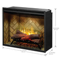 Dimplex Revillusion Herringbone Brick Built-In Electric Firebox With Front Glass [RBF30/36/42] (SAK12893) – SAKSBY WHOLESALE,