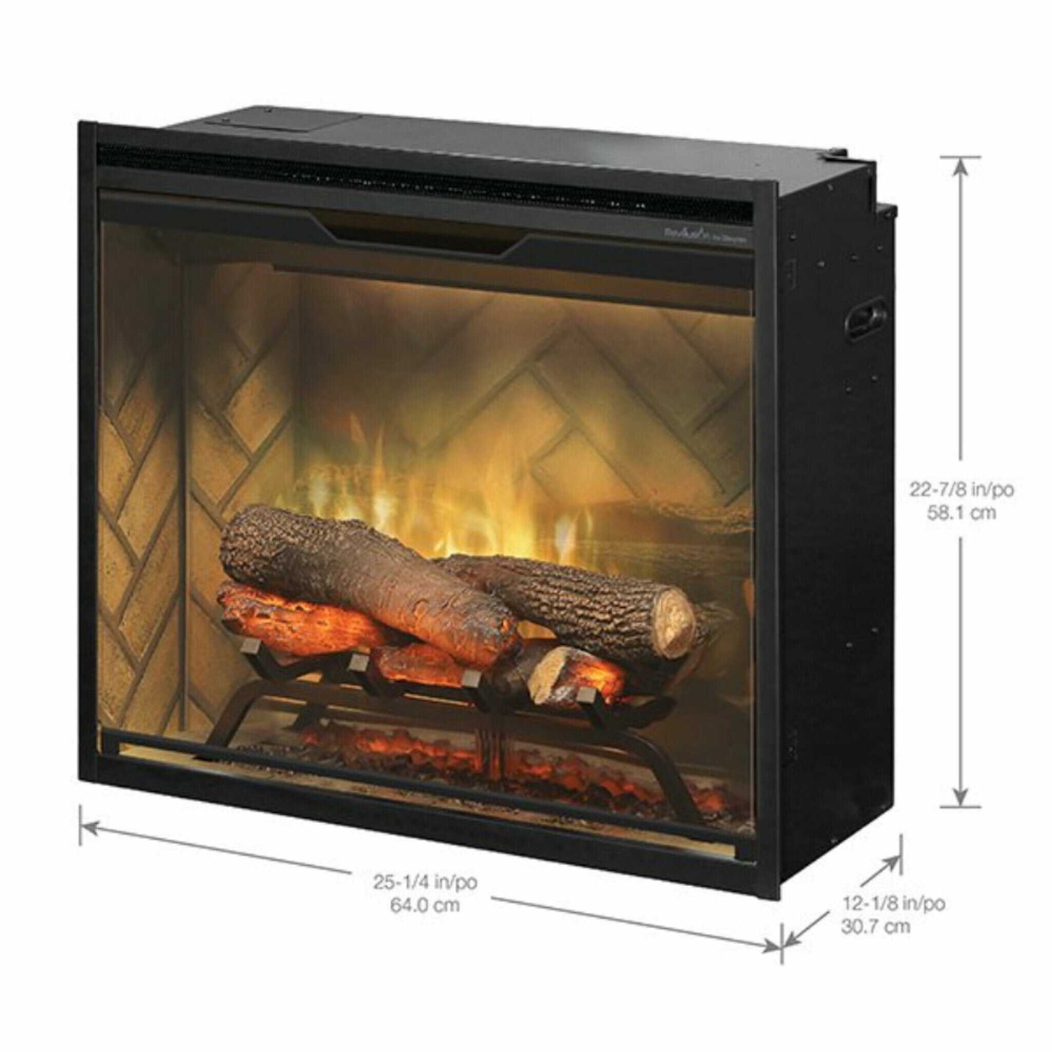 Dimplex Revillusion Herringbone Brick Built-In Electric Firebox With Front Glass [RBF30/36/42] (SAK12893) – SAKSBY WHOLESALE,