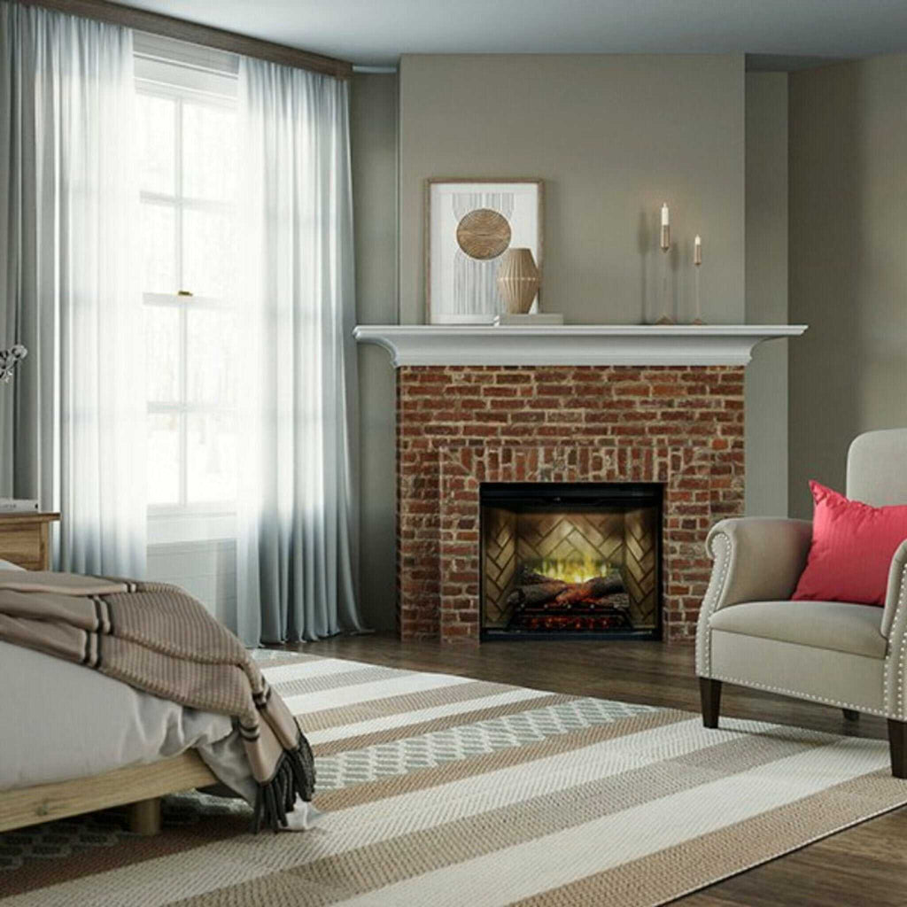 Dimplex Revillusion Herringbone Brick Built-In Electric Firebox With Front Glass [RBF30/36/42] (SAK12893) – SAKSBY WHOLESALE,