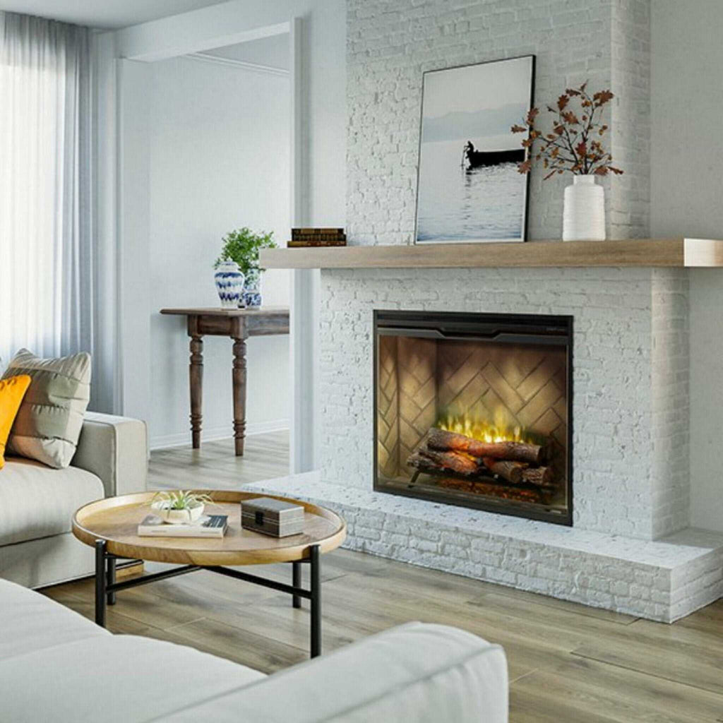 Dimplex Revillusion Herringbone Brick Built-In Electric Firebox With Front Glass [RBF30/36/42] (SAK12893) – SAKSBY WHOLESALE,