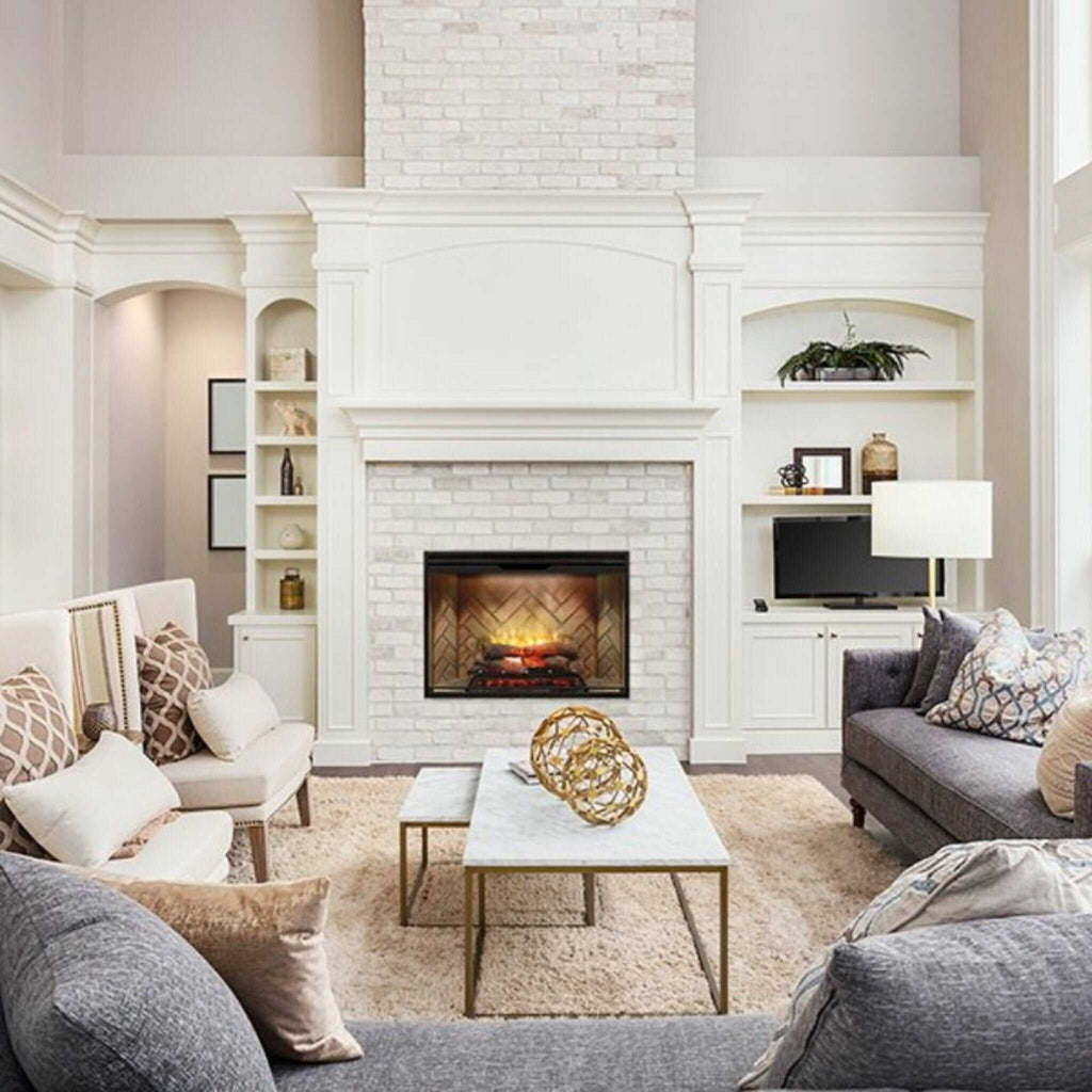 Dimplex Revillusion Herringbone Brick Built-In Electric Firebox With Front Glass [RBF30/36/42] (SAK12893) – SAKSBY WHOLESALE,