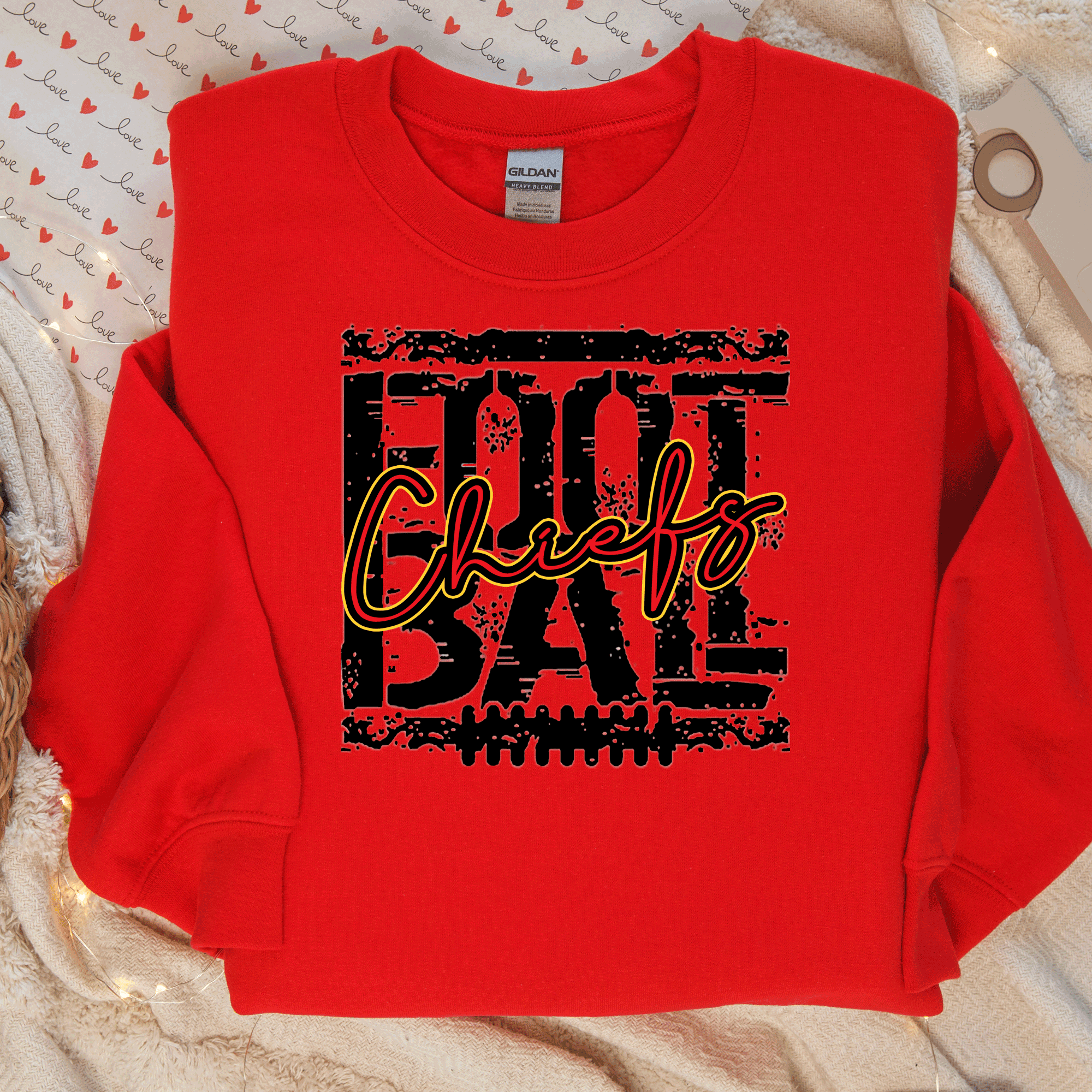 A Blessed Texas Mess Boutique Chiefs Kingdom, Vintage Kansas City Football Sweatshirt, T-shirt And Hoodie,… — construction detail