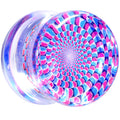 BodyCandy Clear Acrylic Optical Illusion Saddle Plug 14mm to 25mm — side view