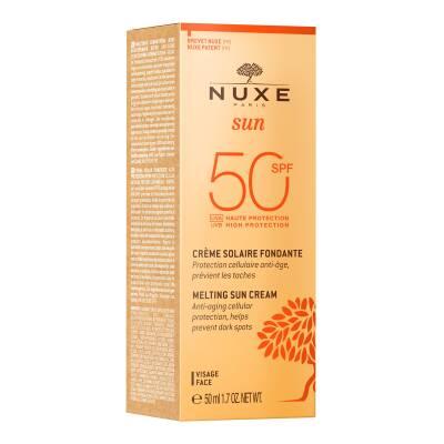 Nuxe Sun Creme Fondante Visage Haute Protection Spf50 - Non-Comedogenic Facial Sunscreen with Moisturizing Benefits