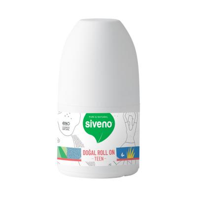 Siveno Natural Roll-On Teen Pink Deodorant - 50 ml, Natural Ingredients for Long-Lasting Odor Protection
