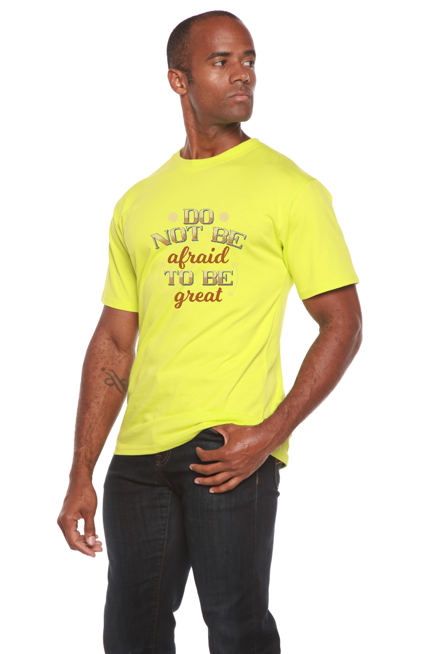 Spun Bamboo Do Not Be To Be Men's Bamboo Viscose/Organic Cotton Short Sleeve  Graphic T-Shirt — in-use photo