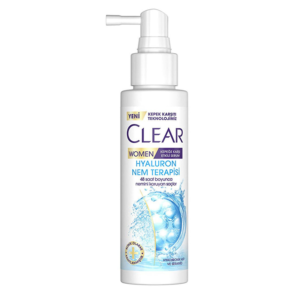 Clear Women Hyaluron Nem Terapisi Serum - 48 Hour Hydrating Anti-Dandruff Hair Serum for Dry Scalp
