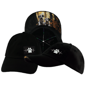 Dog Hat - Dad Hat - Black - Laser Mesh
