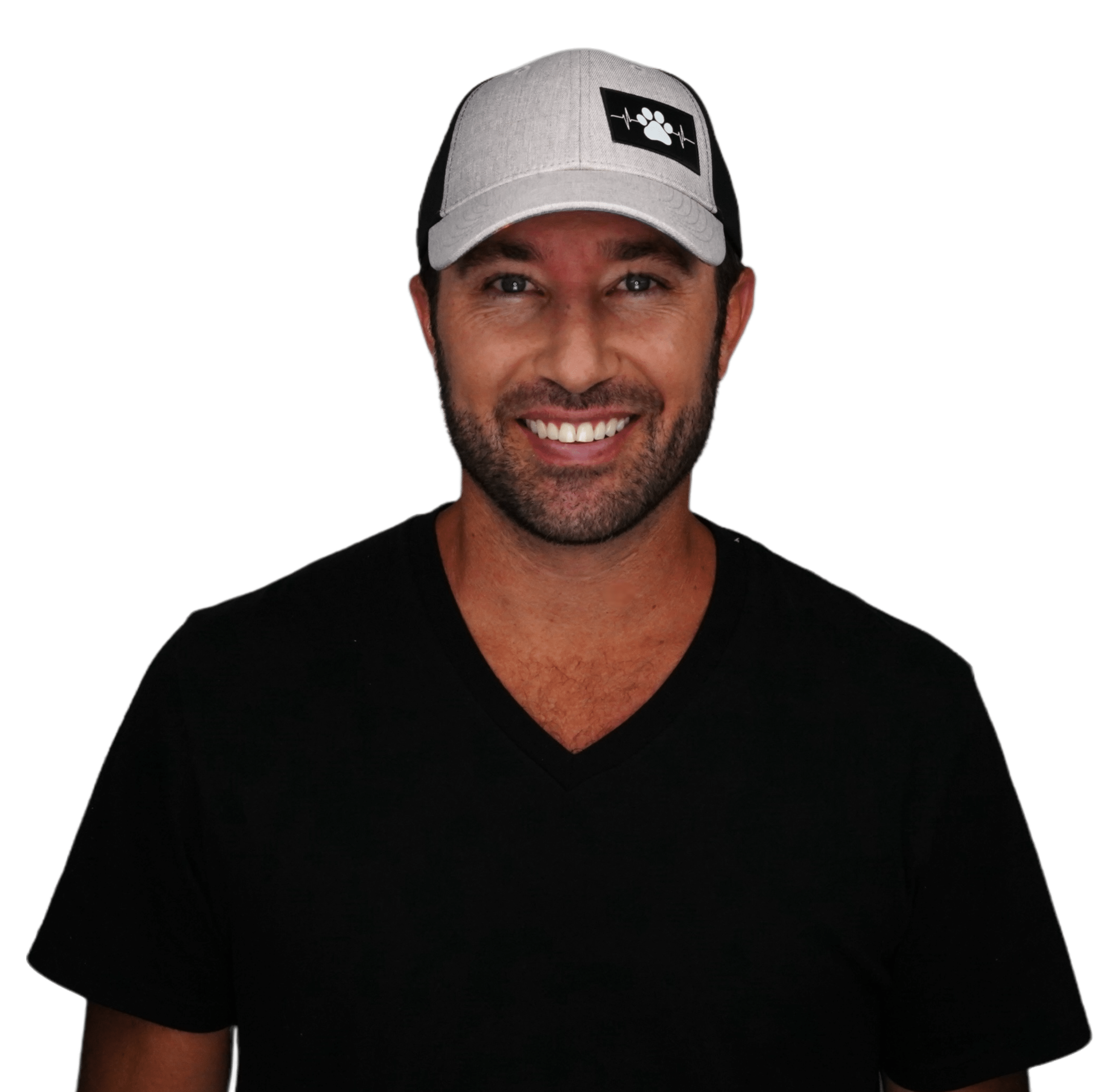 The Heartbeat Brand Dog Hat - Low Profile - Ponytail - Tan / Black - Laser Mesh — detail close-up