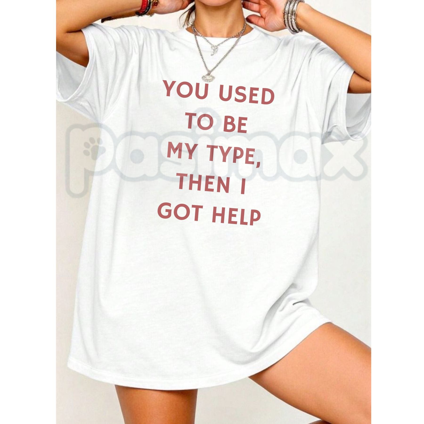 "You Used To Be My Type" Funny Quote T-Shirt – Sarcastic Breakup Statement Graphic Tee, Premium 100% Cotton Witty Ex-Humor Top, Soft Lived-In Heavyweight Sassy Relationship Shirt, Made in USA