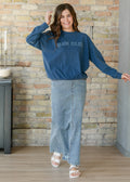 Inherit Co. Donna Classic Wash Maxi Denim Skirt — main product shot