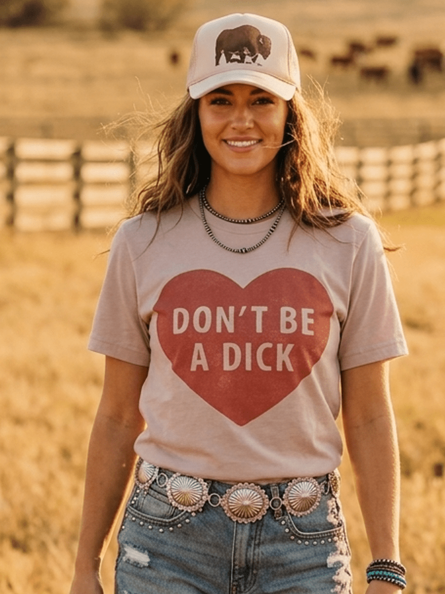 Wild Junkie Don't Be A Dick Graphic Tee — construction detail