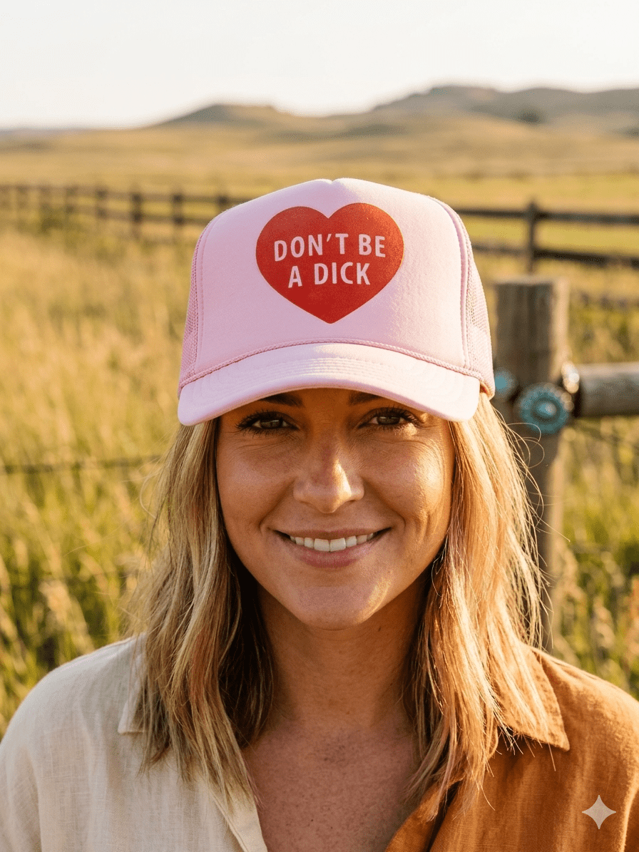 Wild Junkie Don't Be A Dick Trucker Hat — construction detail