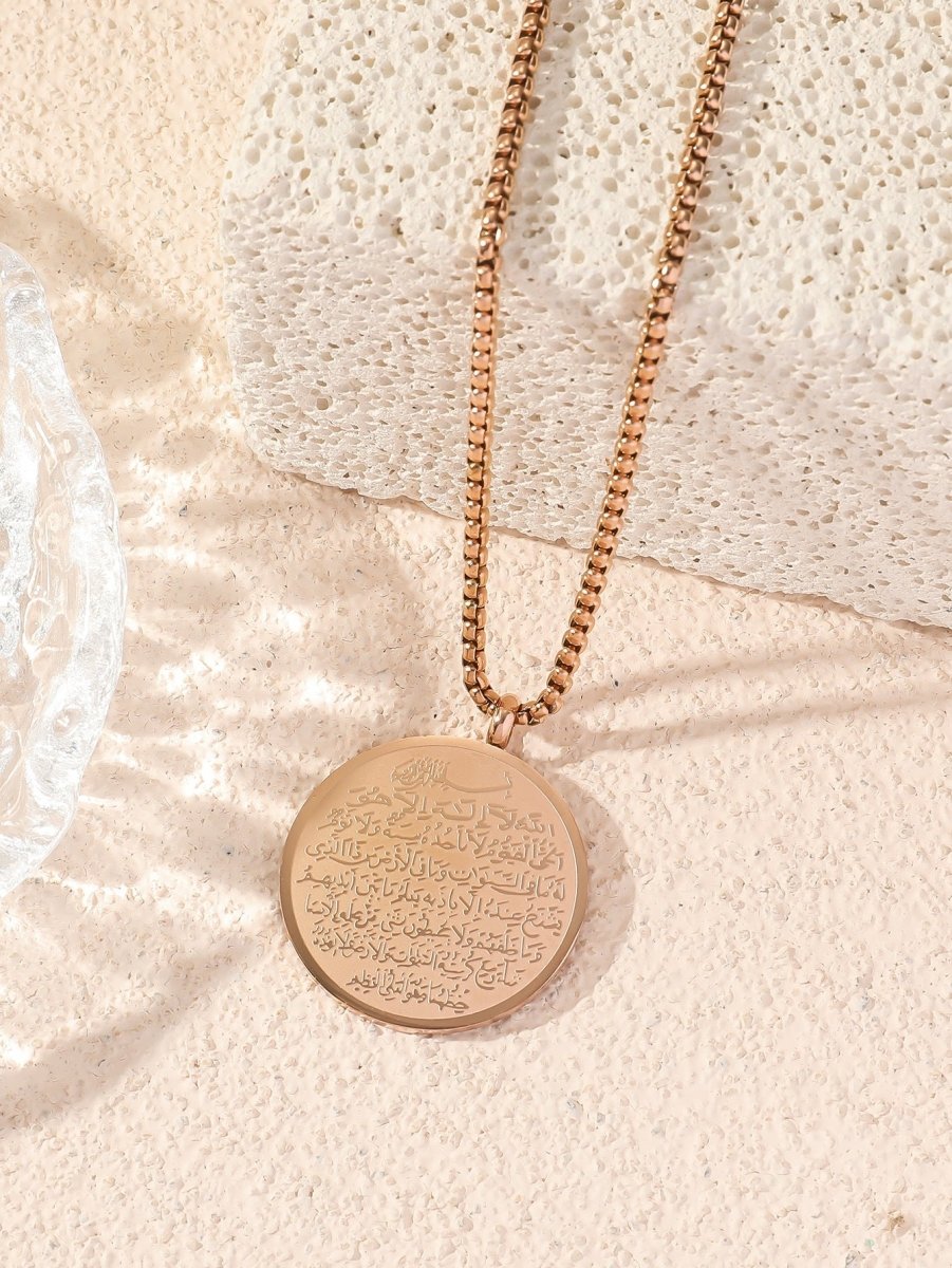 Mariam's Collection Double-Sided Titanium Steel Necklace(MAC224)(WITH GIFT BOX) — lifestyle worn / used context