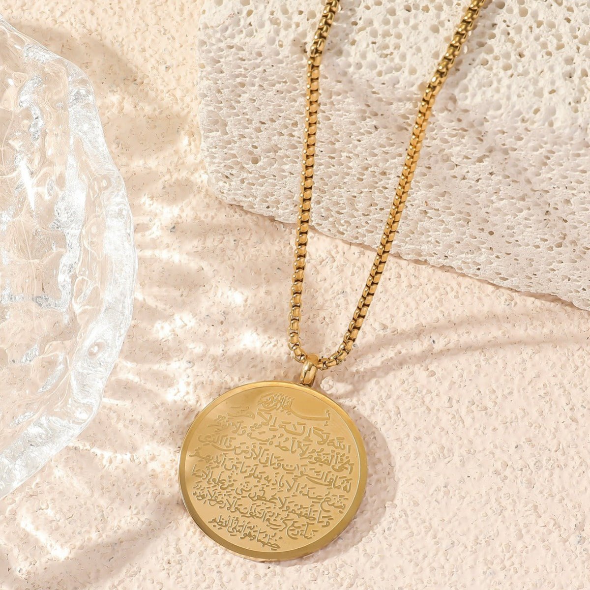 Mariam's Collection Double-Sided Titanium Steel Necklace(MAC224)(WITH GIFT BOX) — Mariam's Collection branding close-up