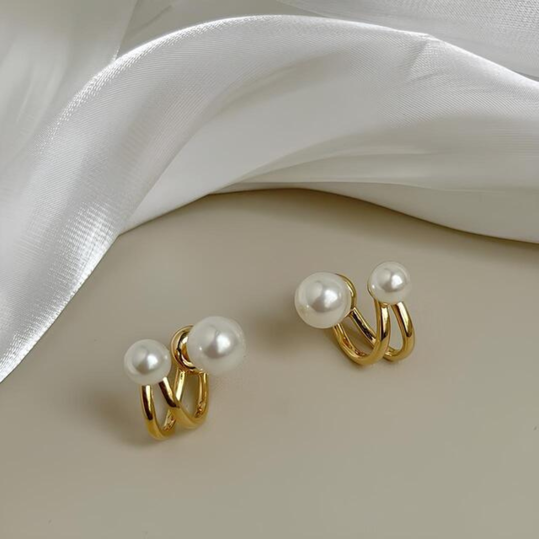 SORI STYLE Double Pearl Stud Earring - Sori Style — lifestyle context